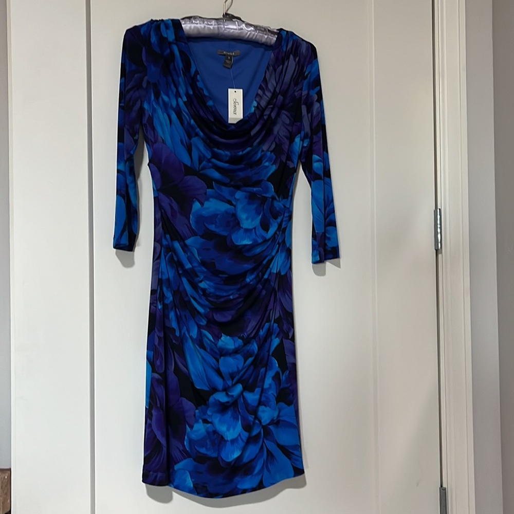 Muse by Soma blue/purple fitted dress size 8